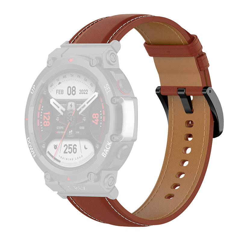 For Huami Amazfit T-Rex 2 Genuine Leather Replacement Watch Strap Adjustable Wrist Band with Tool For Huami Amazfit T-Rex 2 Genuine Leather Replacement Watch Strap Adjustable Wrist Band with Tool